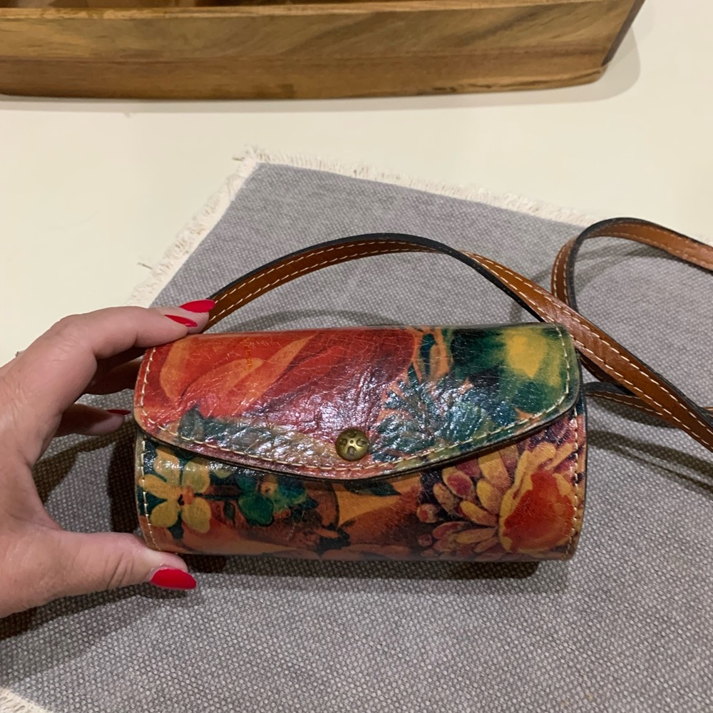 Patricia Nash Floral Mini Barrel Crossbody